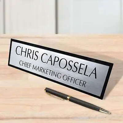 Engraved Acrylic Desk Name Plate • $28