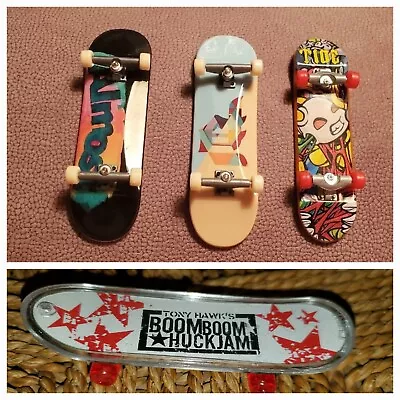 Lot 4 Mini Fingerboard Skateboards - 2 Tech Deck & 1 Tide & 1 Tony Hawk 4   A • $5.99