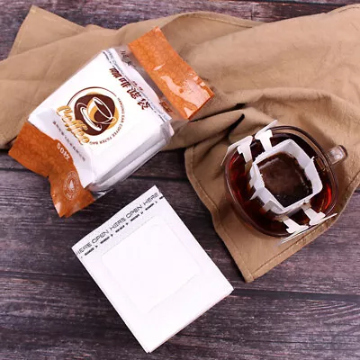 £5.92 • Buy Portable Coffee Hanging Ear Drip Filter Paper Bag Disposable Single Serve C#vi