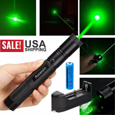 9900Mile 532nm Rechargeable Green Laser Pointer Pen Astronomy Visible Beam Lazer • $8.98