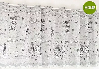 $14.99 • Buy Disney Mickey Minnie Mouse Polyester Half Cafe Curtain Home Kitchen Window Decor
