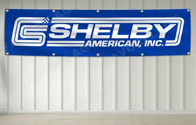 Shelby Banner Flag 2X8ft American Mustang Cobra Car Performance Garage Shop • $17.98