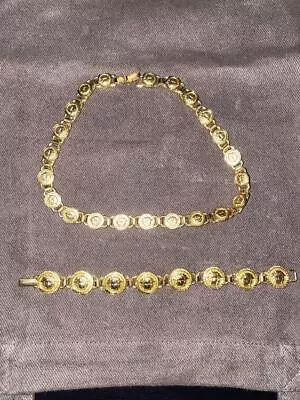 Versace Medusa Choker Necklace 41cm & Bracelet 20cm Set Of 2 From JP • $508.50