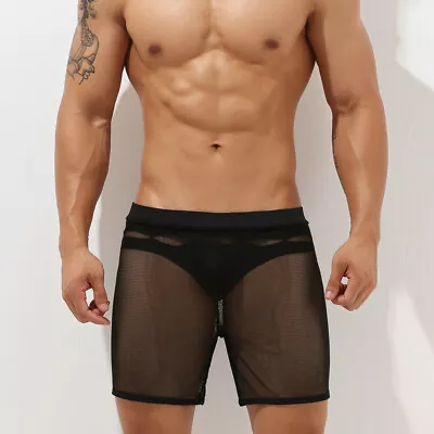 Men's Sexy Underwear Transparent Sweatpants Home Pants Breathable Arrow Pants • $10.39