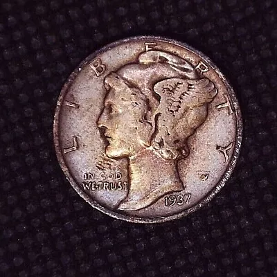 1937-D Mercury Dime Denver Mint 10(C) Silver #D113 • $5.50