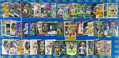 50 Card Green Bay Packers Lot! Worn Rookie Patch On Card Auto! /99 Clay! • $29.99