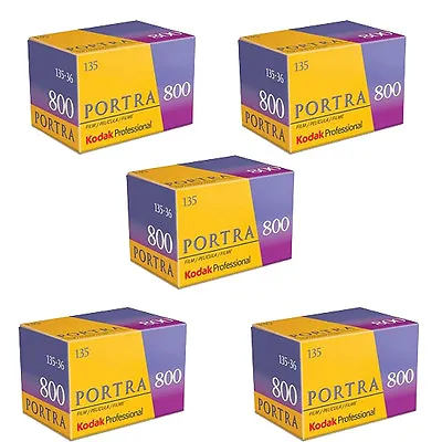 5 Rolls Kodak Professional Portra 800 36 Exp. 35mm Color Negative Film   • $99.99