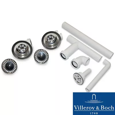 Villeroy & Boch Chrome Kitchen Sink Basket Strainer Waste Kit 8262 00 61 • £57.99