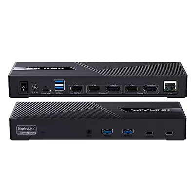 WAVLINK 15-in-1 USB C Docking Station 4K Triple Display 100W Charging 3 HDMI 2DP • $132.99