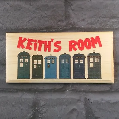£11.95 • Buy Personalised Doctor Who Sign, Dr Who Bedroom Door Plaque Gift Playhouse Room