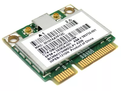 HP Compaq 802.11 BGN Broadcom 4313 Half Mini PCI-E Wireless Card 593836-001 • $7.99