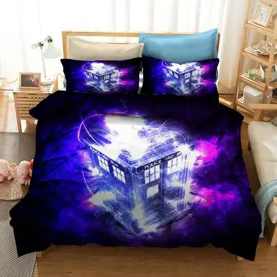 £36.92 • Buy 2Pcs 3Pcs Doctor Who Bedding Set Duvet Cover Pillowcase Single Double King Size