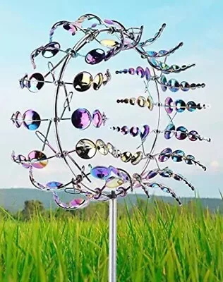 Magical Metal Windmill Yard Patio Garden Outdoor Wind Spinners  Catcher W7QR • £11.48