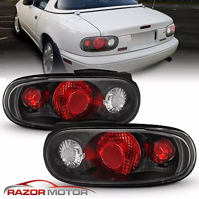 1990-1997 Black Brake Tail Lights Pair For Mazda Miata MX-5 SE LE M STO • $76.55