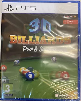 £9 • Buy 3D BILLIARDS Pool & Snooker - PlayStation 5 PS5 ~ Brand New & Sealed