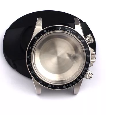 Watch Case Kit For Valjoux 7750 Movement Can DIY TMC 9420 Lug 20mm Black Bezel • $239.99