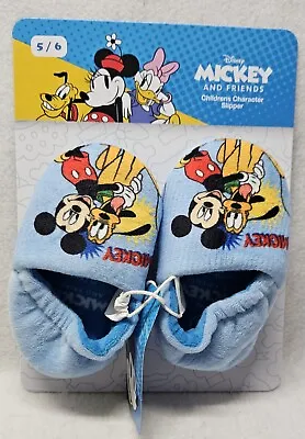 Disney Miçkey And Friends Character Slippers Toddler Boys' Size 5/6-New • £6.65