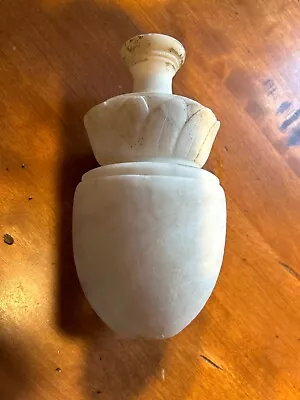 Vintage Alabaster Marble Italian Lamp Base Assemblage Art7 3/4  Tall For Parts • $14.99