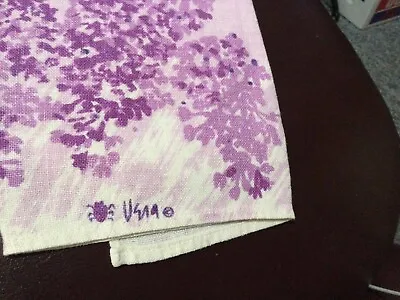 Vintage Unused Vera Neumann Linen Towel Lilacs Designer • $25