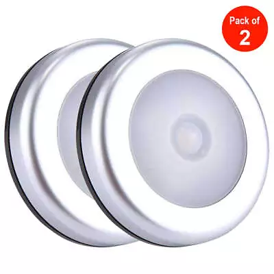 6-LED Wireless Motion Sensor Night Light Wall Cabinet Closet Stair Lamp - Pack 2 • $15.25