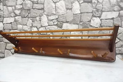 Mid Century Wooden Coat Rack Hall Tree Coat Rack Teak Wood • $399