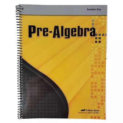 A Beka Solution Key Pre-Algebra Use With 3rd Edition Homeschool EUC No Marks • $8.68