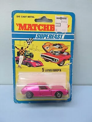 Matchbox Superfast 5A Lotus Europa Pink / Wide Wheels / Blister • $30