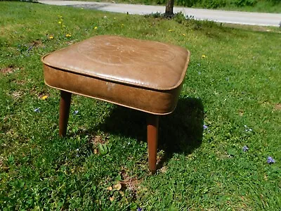 Vintage Ottoman Foot Stool With Floral Design 13  High • $31.99