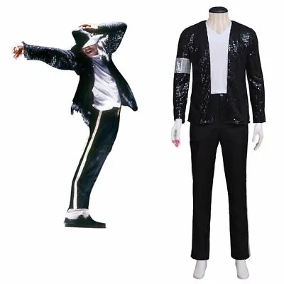 Hot! Michael Jackson Billie Jean Black Jacket And Pants Cosplay Costume NN.251 • £56.40