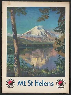 Mt. St. Helens Northern Pacific North Coast LimitedRailroadWashingtonc1920 • $9.99