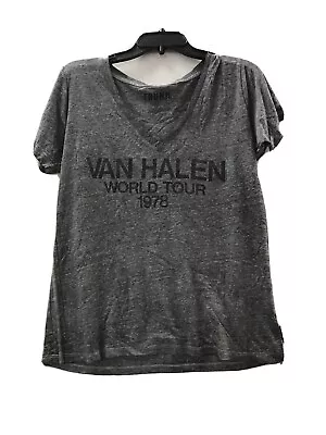 TRUNK LTD Women's Gray Van Halen 1978 T-shirt Size Medium V Neck New • £30.37