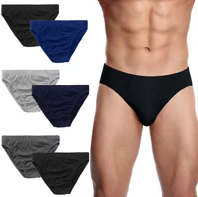 Pack Of 3 6 9 12 Mens Briefs Slips Classic Underwear Pants Hipster Cotton S-2xl • £5.49