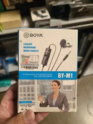 BOYA BY M1 ORIGINAL Omni Lavalier Microphone For Smart Phones Canon DSLR PC • $19.99