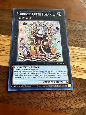 Madolche Queen Tiaramisu BLMR-EN076 1st Edition Secret Rare VLP + BONUS • $1.49