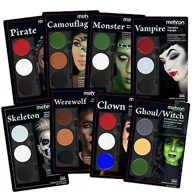 Mehron Tri-Color Character Makeup Palette-Halloween Cosplay SFX Makeup- Pick 1 • $7.95