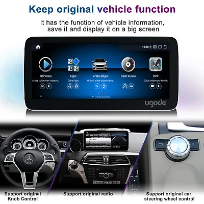 10.25inch Android13 Player Touch Screen Mercedes Benz C Class 11-13 LHD 8+128G • $449