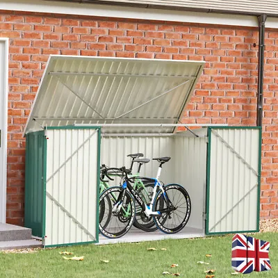 Garden Shed Lockable Storage Garbage Bin Bike Tool Box Outdoor Security House • £105.95