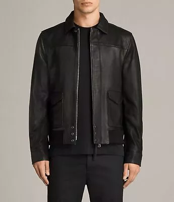 Brand New Men's Black Jacket 100% Soft Lambskin Causal Slim Fit Coat Wear Jacket • $131.59