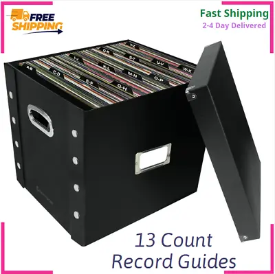 Snap-N-Store Vinyl Records Storage Box With 13 Count Record Guides • $30.29