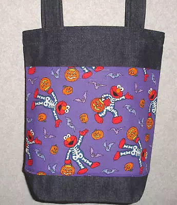 NEW Sm Tote Bag Handmade/w Halloween Elmo Fabric • $15.99