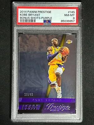 2014 Panini Prestige Bonus Shots Purple Kobe Bryant #145 PSA Graded Card SSP /49 • $99.95