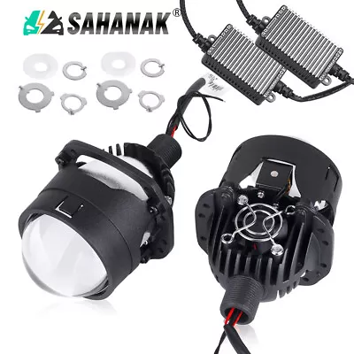 2PCS 2.5  Bi LED Projector Lens Car Headlight Retrofit Universal High Low Beam • $87.13