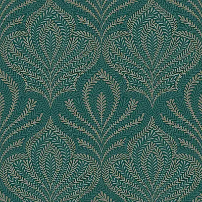 Grandeco Margot Teal Green & Gold Leaf Damask Metallic Luxury Wallpaper 184603 • £1.99