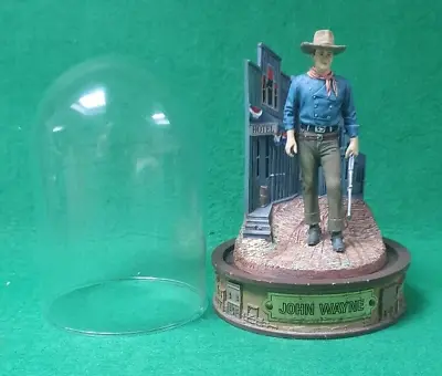 Franklin Mint Ltd Edition John Wayne Hand Decorated Figurine With Glass Dome • £12.99