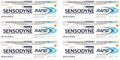 $35.90 • Buy Sensodyne Rapid Relief Whitening Toothpaste, 3.4 Oz, 6 Pack EXP 12/2023
