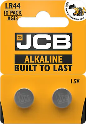 JCB LR44 1.5V SUPER ALKALINE BATTERIES LR 44 A76 AG13 Expiry 2028 • £2.45