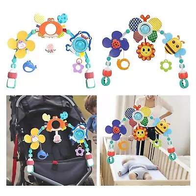 Baby Stroller Arch Toy Foldable Travel Car Toy Sensory Toy Activity Arch Toy For • £20.60