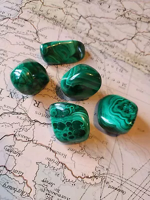 Malachite Large Tumble Stones • £6.22