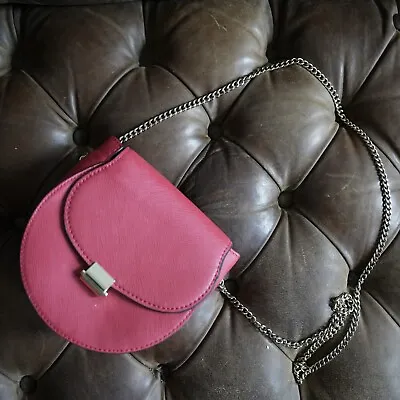 Red Mango Saddle Purse Bag Pocketbook With Chain Gold Hardware • $22.90