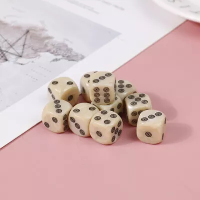 10Pcs 16mm Acrylic Ivory Dice D6 Dice For Board Game Round Entertainment Part BI • $10.38